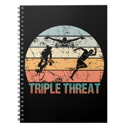 Carnet Triple Menace - Athlète de triathlon (Devant)