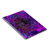 Carnet Trippy Black et Magenta Retro Liquid Swirl (Côté Droit)