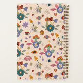 Carnet Trippy Boho Psychedelic Champignon et yeux (Verso)
