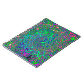 Carnet Trippy Chartreuse et Blue Retro Liquid Swirl (Côté gauche)
