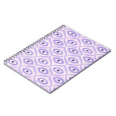 Carnet Trippy Weird Eye Motif - Pastel Purple et Rose (Côté gauche)