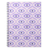 Carnet Trippy Weird Eye Motif - Pastel Purple et Rose (Devant)