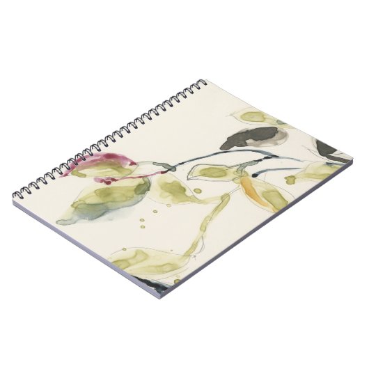 Carnet Triptyque de branche feuille aquarelle (Côté gauche)
