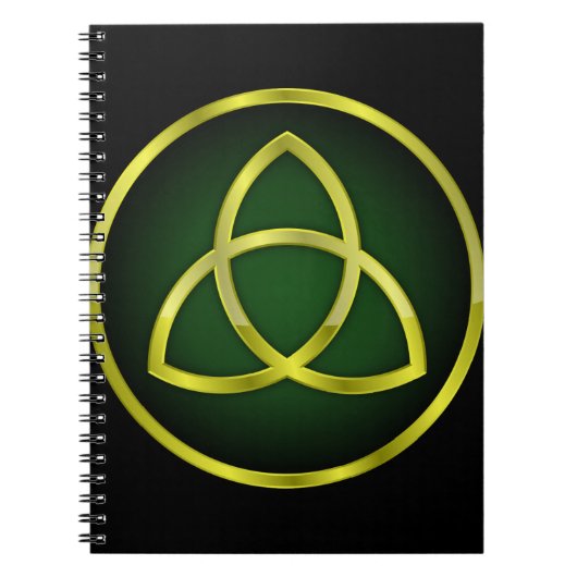 Carnet triquetra or et vert (Devant)