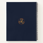 Carnet Triskelion celtique (bleu) personnalisé (Dos)