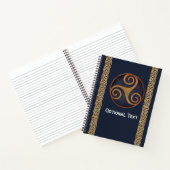 Carnet Triskelion celtique (bleu) personnalisé (Intérieur)