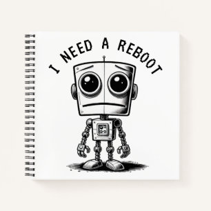 Carnet Triste Robot - J'Ai Besoin D'Un Redémarrage
