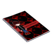 Carnet Triste solitaire Emo Boy Fun Dessin D'Art Design (Côté Droit)