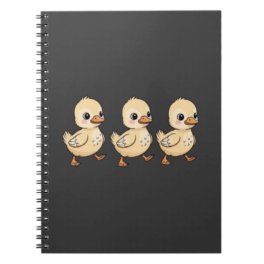 Carnet Trois Canetons Marchant en Rang – Mignon (Devant)