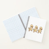 Carnet Trois Canetons Marchant en Rangée – Mignon (Intérieur)