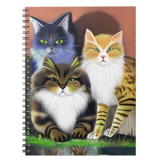 Carnet Trois chats avec une attitude (Devant)