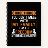 Carnet Trois choses que vous ne manquez pas avec mon chie (Devant)