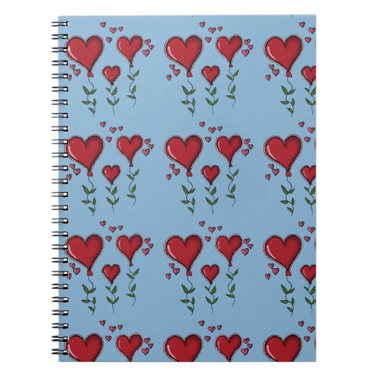Carnet Trois Coeurs mignons (Devant)