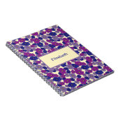 Carnet Trois colonnes ou violet flowers de surface (Côté Droit)