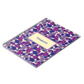 Carnet Trois colonnes ou violet flowers de surface (Côté gauche)