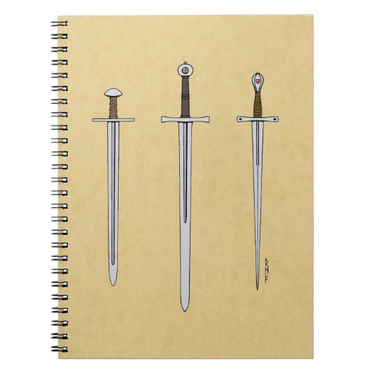 Carnet Trois épées médiévales 2016 (Devant)