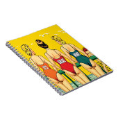 Carnet Trois filles en bikini de dos avec un texte drôle, (Côté Droit)