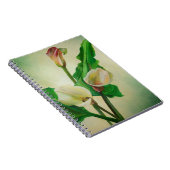Carnet Trois Lys Calla Étonnant Botanique Acrylique (Côté Droit)