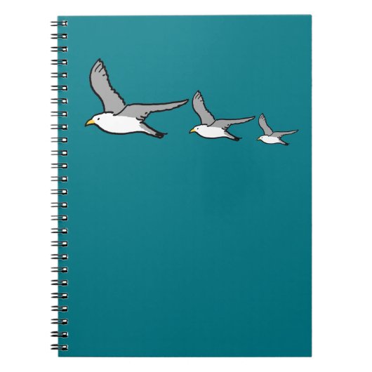 Carnet Trois oiseaux volant haut (Devant)