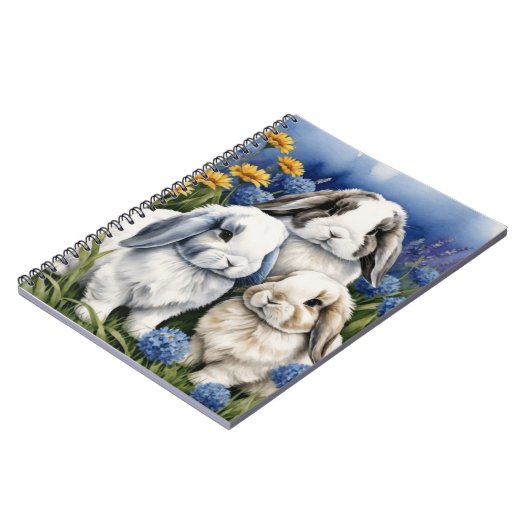 Carnet Trois petits lapins lapins de lapin de lop (Côté gauche)