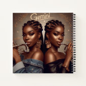 Carnet Trompette musicale Gemini Zodiac (Dos)
