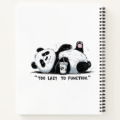 Carnet Trop azy pour fonctionner - Lazy Panda (Dos)