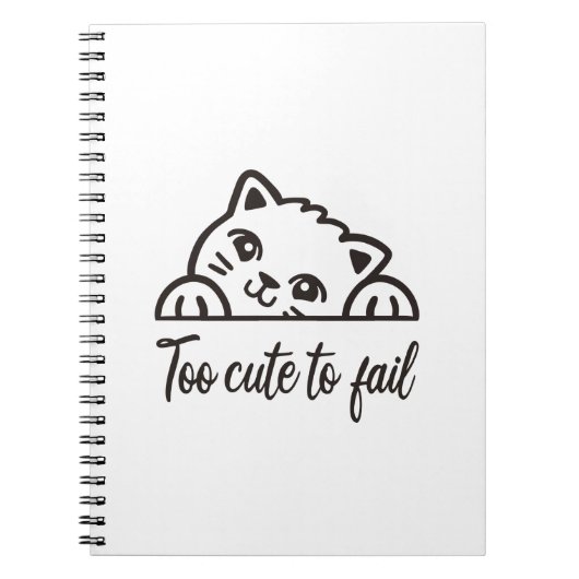 Carnet Trop mignon pour échouer (Devant)