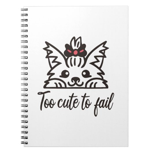 Carnet Trop mignon pour échouer (Devant)