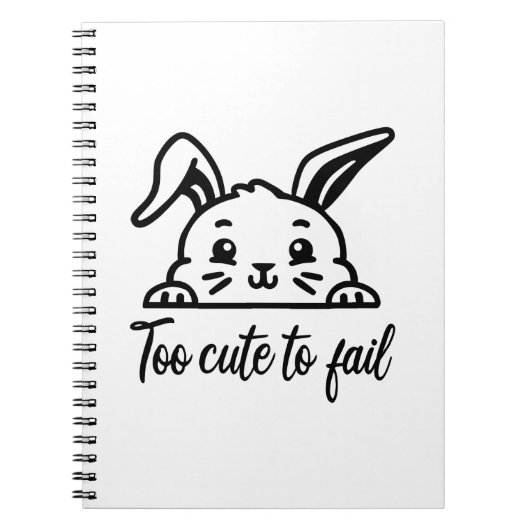 Carnet Trop mignon pour échouer (Devant)