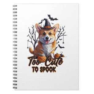 Carnet Trop mignon pour effrayer Funny Halloween Dog Corg