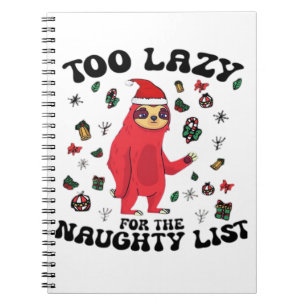 Carnet Trop paresseux pour la liste des vilains,Funny Chr