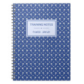 Carnet Trophée sport à motif bleu entraînement modifier l (Devant)