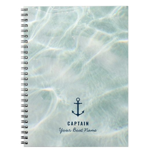 Carnet Tropical Beach & Sandy Nautical Custom Boat Name (Devant)