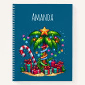 Carnet Tropical Christmas Holiday Palm Tree (Devant)