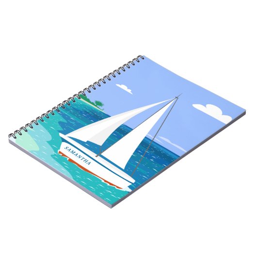 Carnet tropical côtier de Monogram Sailboat (Côté gauche)