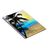 Carnet tropical de plage et de palmiers diurne (Côté Droit)