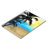 Carnet tropical de plage et de palmiers diurne (Côté gauche)