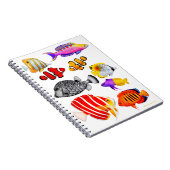 Carnet tropical de poissons de récif d'eau de mer (Côté Droit)