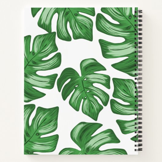 Carnet Tropical Frlit Leaf Philodendron (Dos)