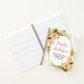 Carnet Tropical Jungle Floral Baby Birth Stats (Intérieur)