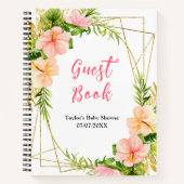 Carnet Tropical Jungle Floral Baby Shower Guest Book (Devant)