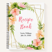Carnet Tropical Jungle Floral Recipe Book (Devant)