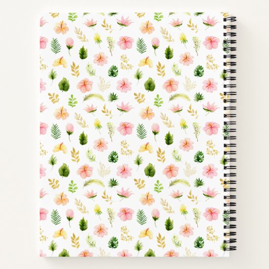 Carnet Tropical Jungle Floral Recipe Book (Dos)