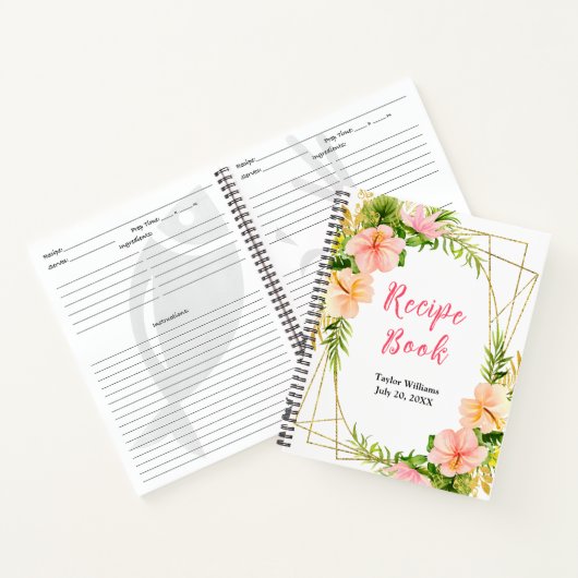 Carnet Tropical Jungle Floral Recipe Book (Intérieur)