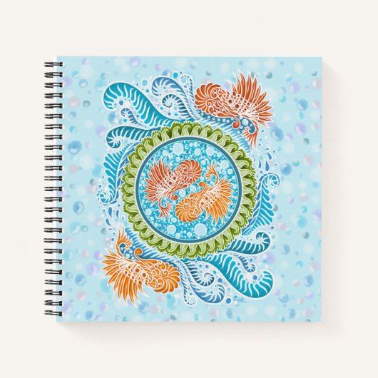 Carnet Tropical Koi Mandala | Art Zen Océan Vibrant (Devant)