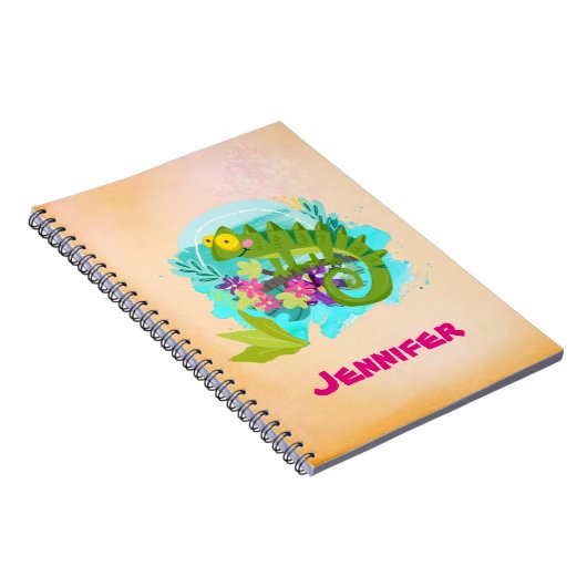 Carnet Tropical lizard with Flowers (Côté Droit)