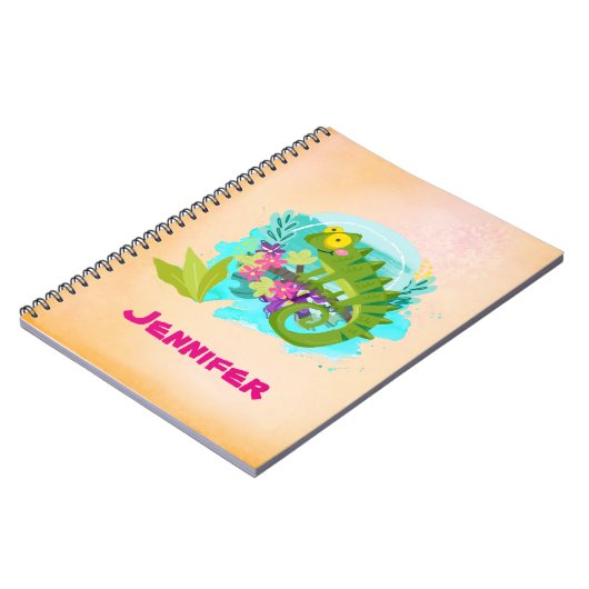 Carnet Tropical lizard with Flowers (Côté gauche)