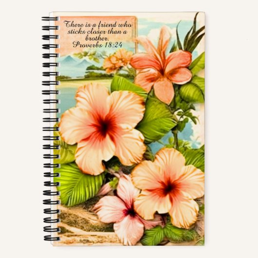 Carnet Tropical Notebook Proverbes 18:24 (Recto)