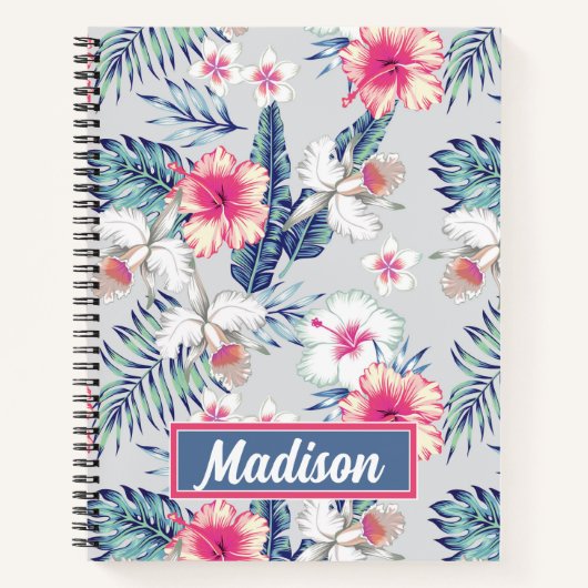 Carnet Tropical Orchid Floral (Devant)