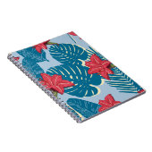 Carnet Tropical Palm sans couture feuille bleu motif (Côté Droit)